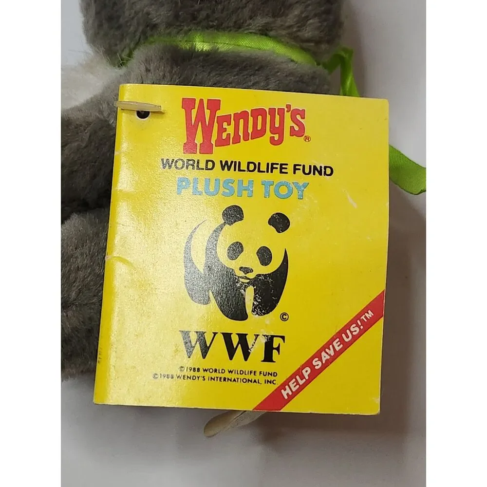 1988 Wendy’s WWF Koala Plush Determined Productions Vintage Promo Toy Korea